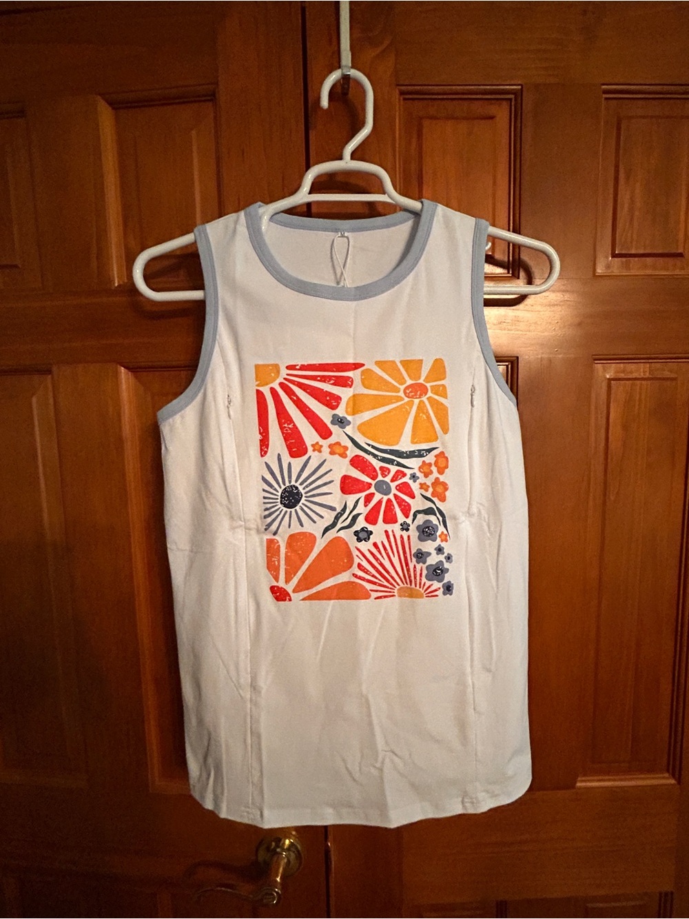 Floral Graphic Nursing Tank Top for Breastfeeding Moms